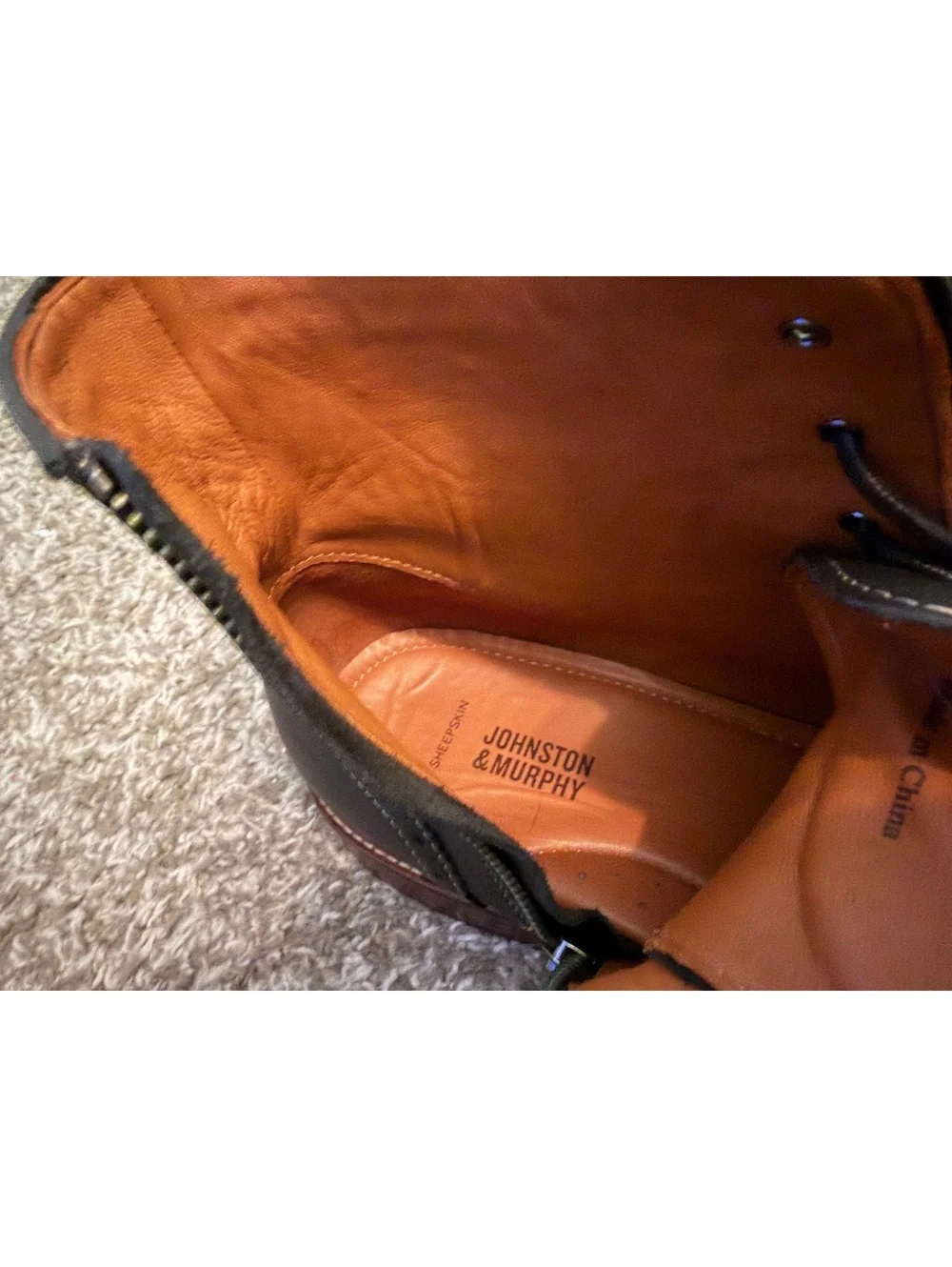 New Johnston & Murphy Warner Cap Toe Boots Men’s 13
